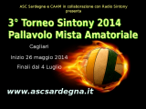 Terza edizione del “Torneo Sintony” di pallavolo mista amatoriale a Cagliari: scadenza iscrizione 29 maggio 2014