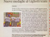 “Nuove medaglie al Gigliotti team” articolo del 4 novembre