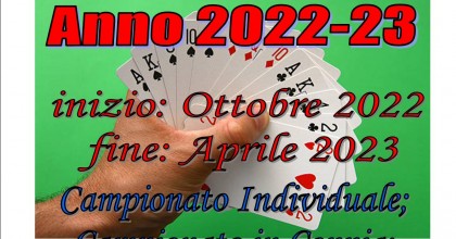 CAMPIONATO E COPPA SARDEGNA “ Carte Bridge Libertas “ STAGIONE 2022/2023