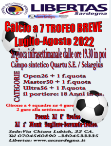 CALCIO A7 "TORNEO BREVE LUGLIO - AGOSTO 2022" LIBERTAS @ Quartu Sant'Elena e Selargius