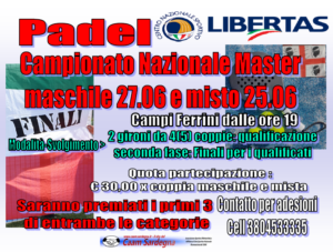 PADEL “CAMPIONATO NAZIONALE 2024 "MASTER” LIBERTAS @ CAGLIARI