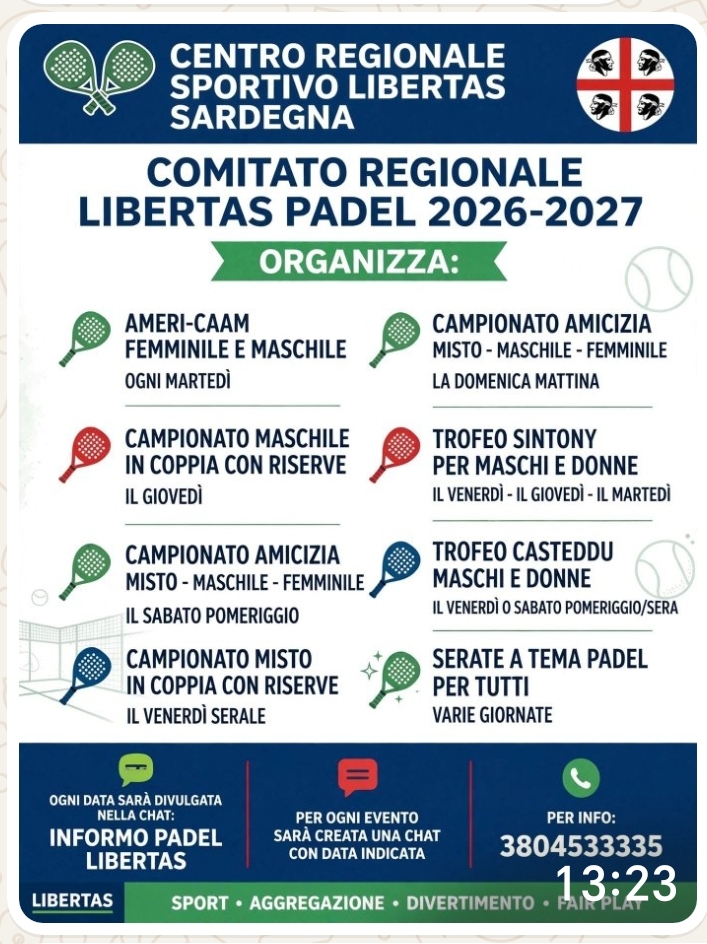 Comitato Regionale Libertas Padel 2026/2027