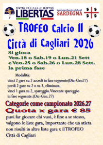 Trofeo Calcio a 11 Città di Cagliari 2026 @ Cagliari