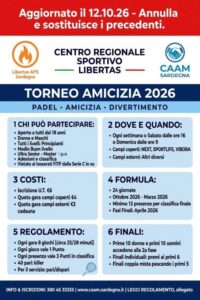 TORNEO dell'AMICIZIA "DIVERTIMENTO" di PADEL @ CAGLIARI E INTERLAND
